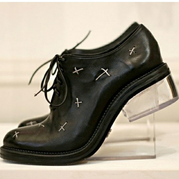 Simone Rocha Shoes - Rare Simone Rocha Spring 2012 Leather Plexiglas Heels Oxfords Size 6